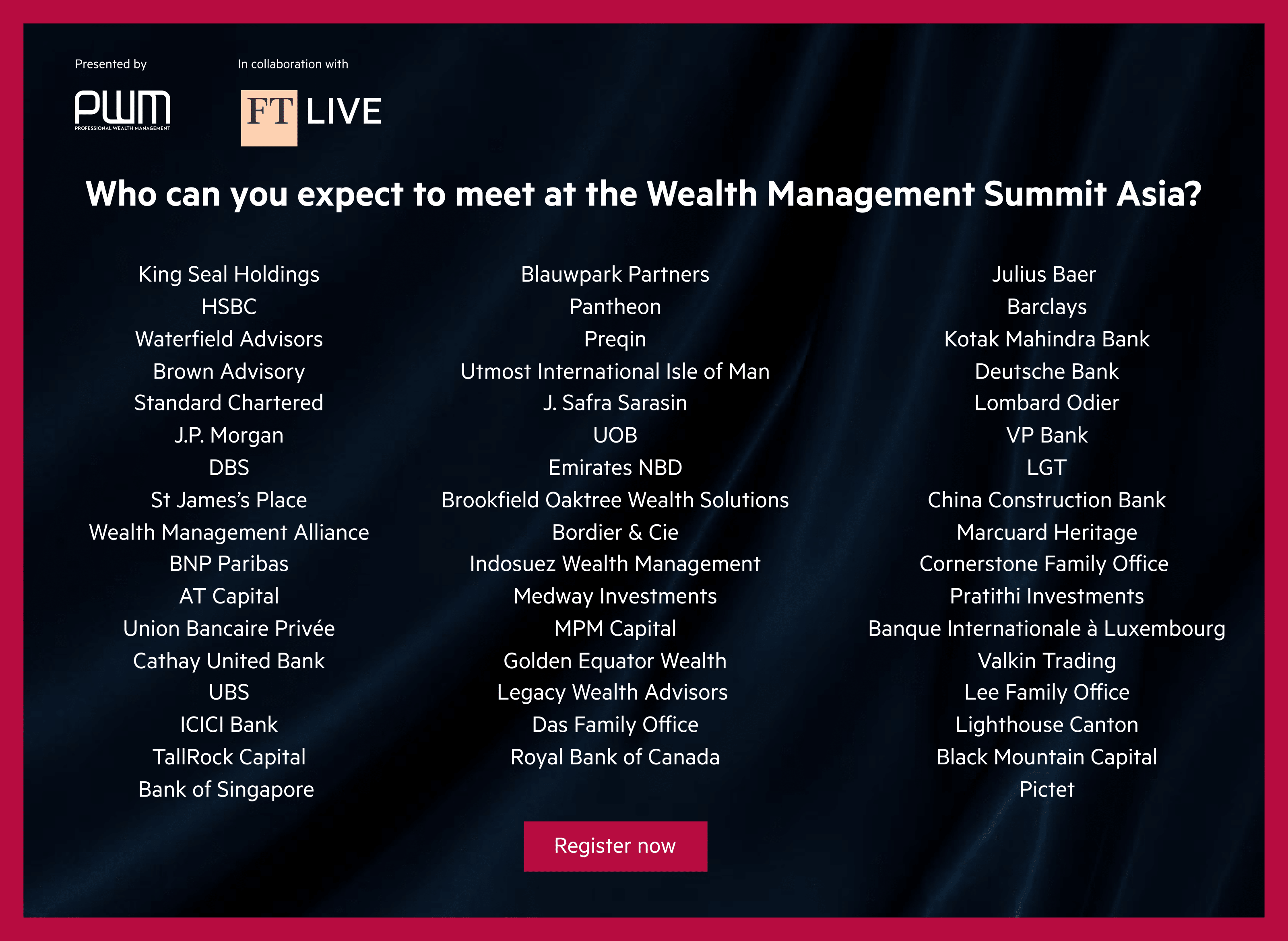 Wealth Management Summit Asia 15 16 April 2026